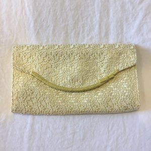 Yellow Lace Clutch
